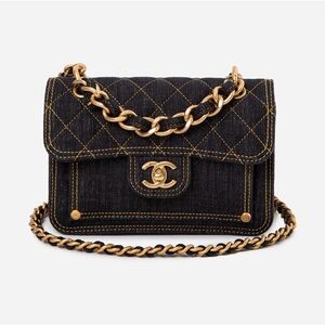 Pre-Owned Chanel 23S Denim Double You Flap Bag